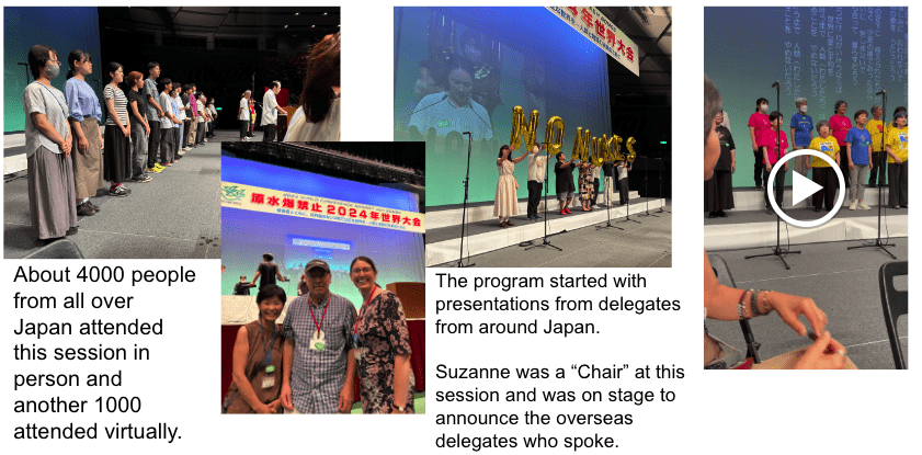 Slide with images of people from World Conference against A and H Bombs